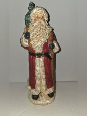 Vintage Old World Santa Figurine With Toy Sack Christmas Decor 12 Inches